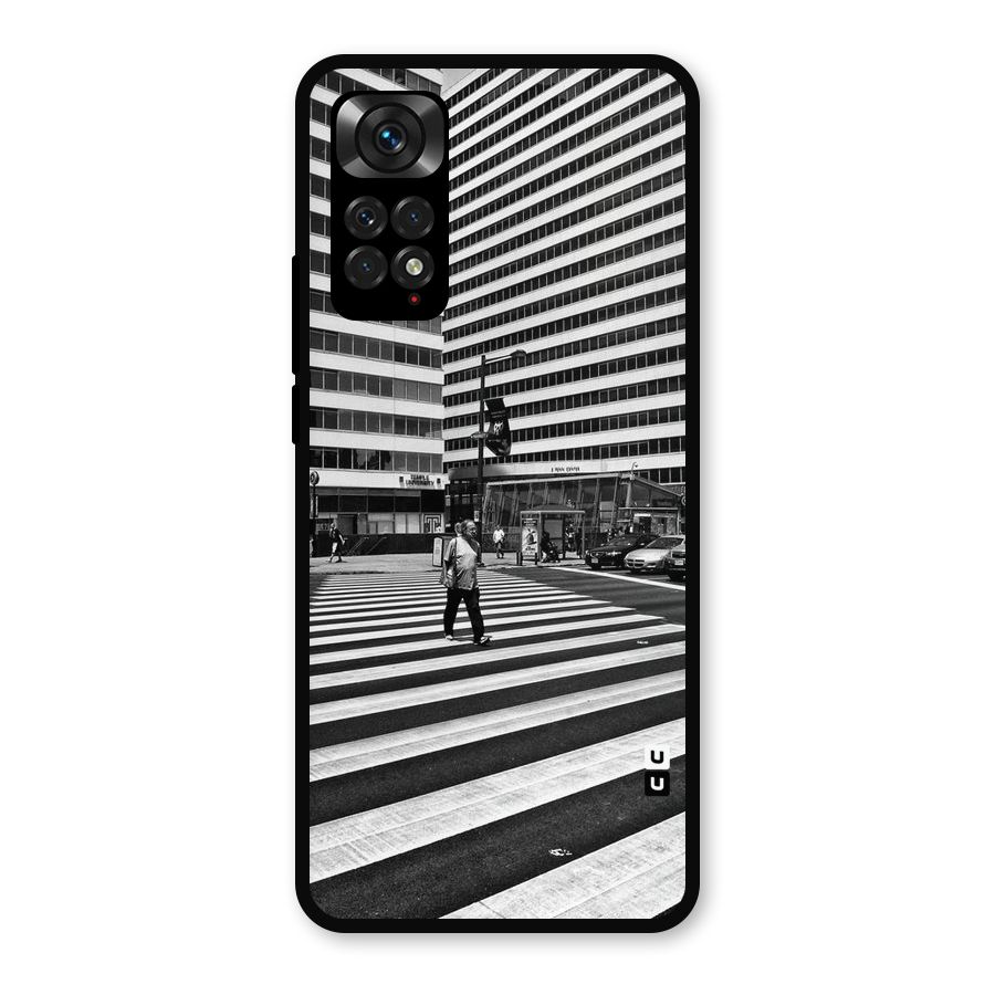 Black White Perspective Metal Back Case for Redmi Note 11
