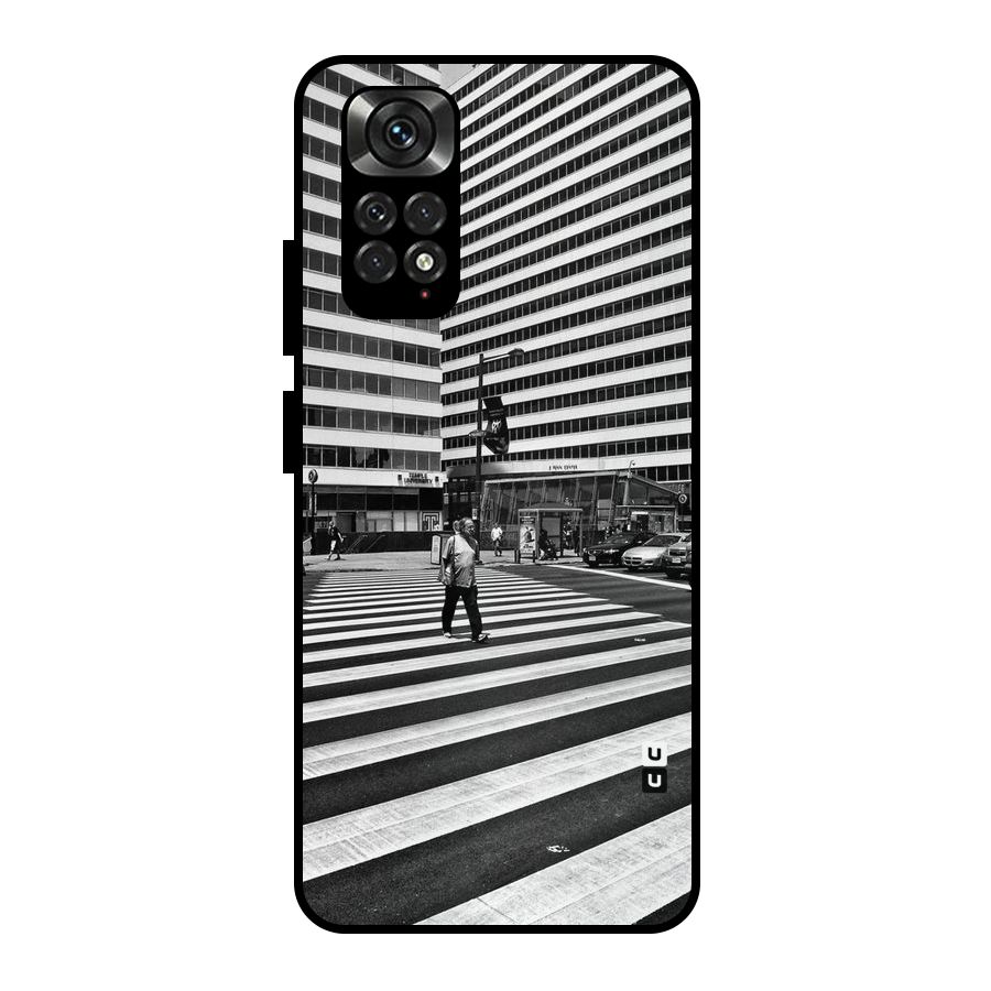 Black White Perspective Metal Back Case for Redmi Note 11 Pro Plus 5G