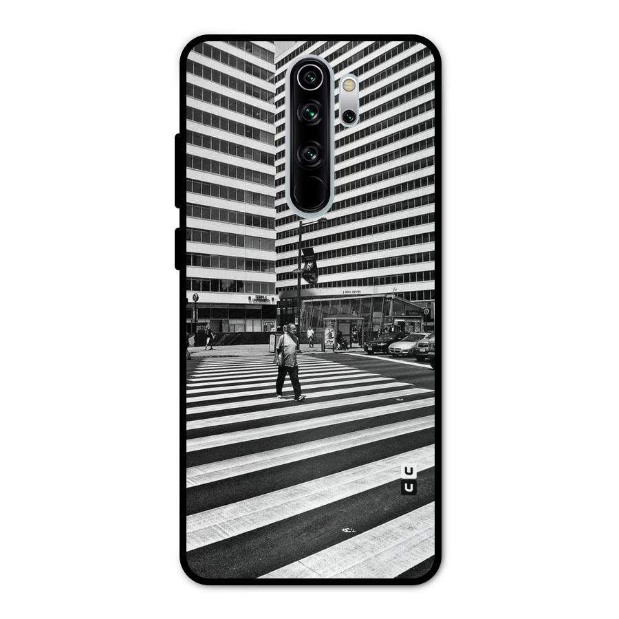 Black White Perspective Metal Back Case for Redmi Note 8 Pro