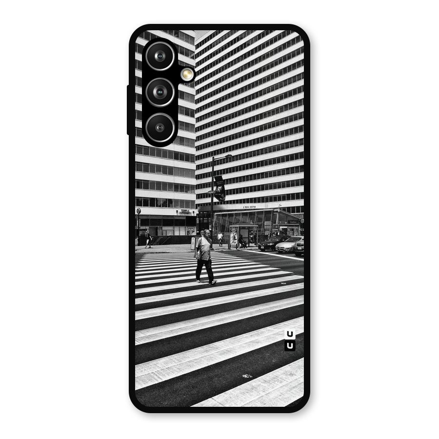 Black White Perspective Metal Back Case for Samsung Galaxy M54
