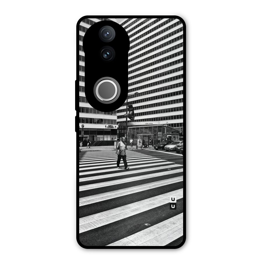 Black White Perspective Metal Back Case for Vivo V50e