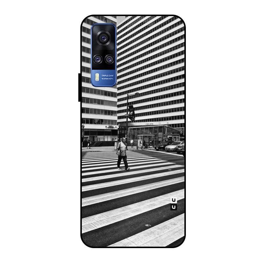 Black White Perspective Metal Back Case for Vivo Y51