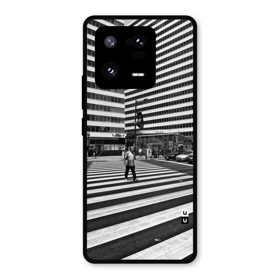 Black White Perspective Metal Back Case for Xiaomi 13 Pro