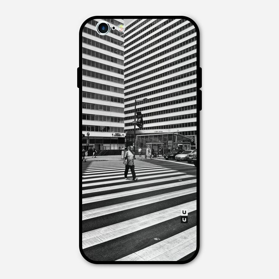 Black White Perspective Metal Back Case for iPhone 6 6s
