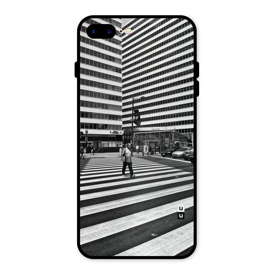 Black White Perspective Metal Back Case for iPhone 7 Plus