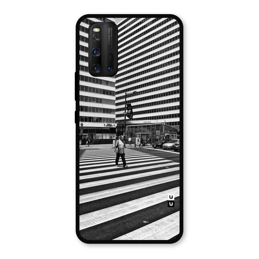 Black White Perspective Metal Back Case for iQOO 3