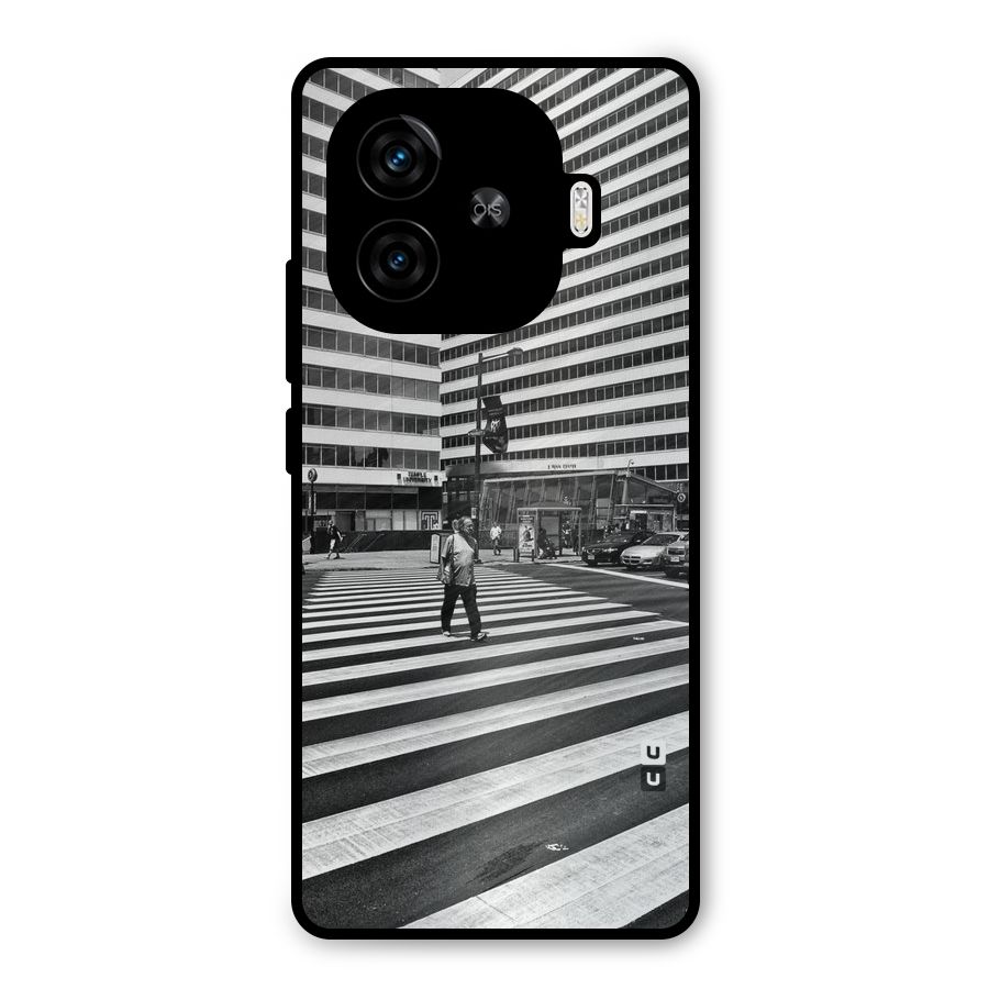 Black White Perspective Metal Back Case for iQOO Neo 10R