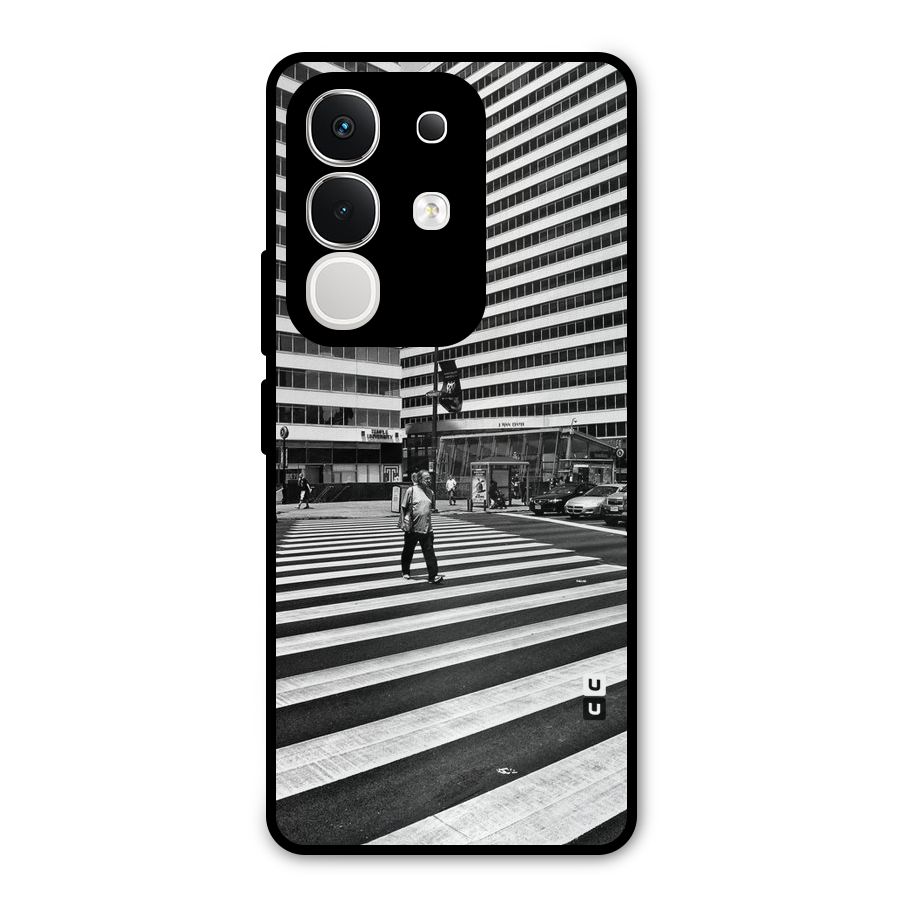 Black White Perspective Metal Back Case for iQOO Z10x