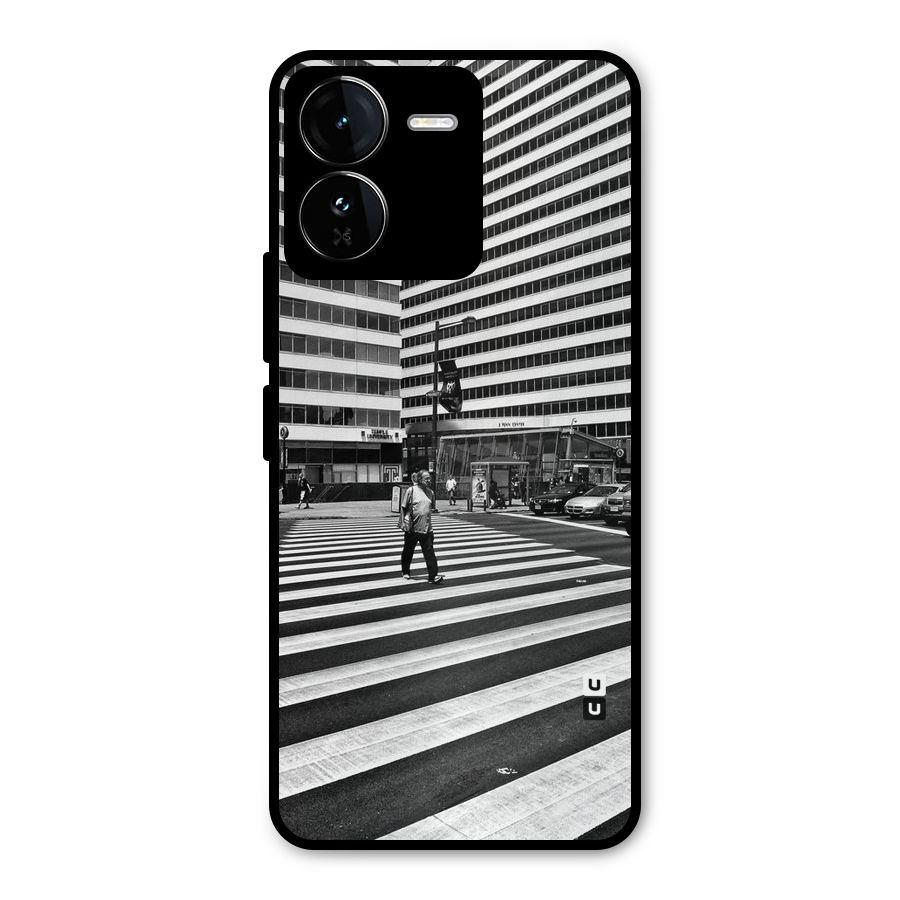 Black White Perspective Metal Back Case for iQOO Z9