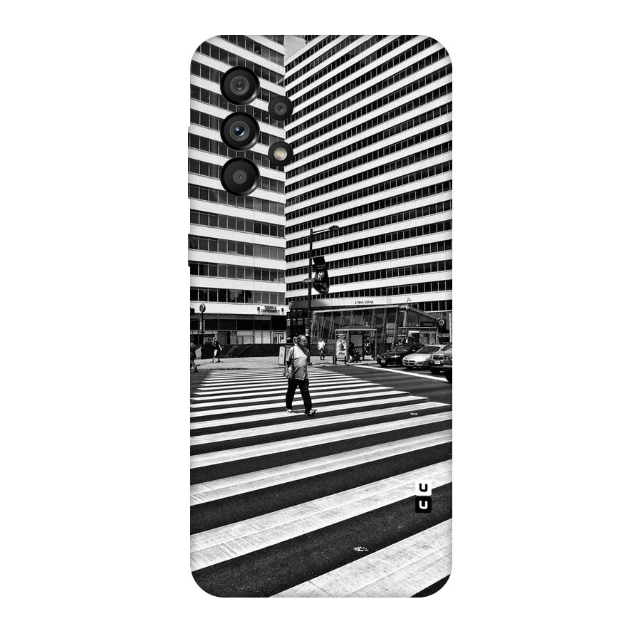 Black White Perspective Original Polycarbonate Back Case for Galaxy A73 5G