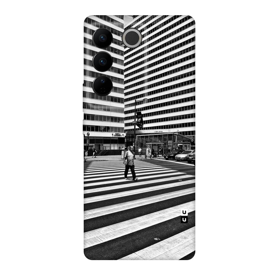 Black White Perspective Original Polycarbonate Back Case for Vivo V27
