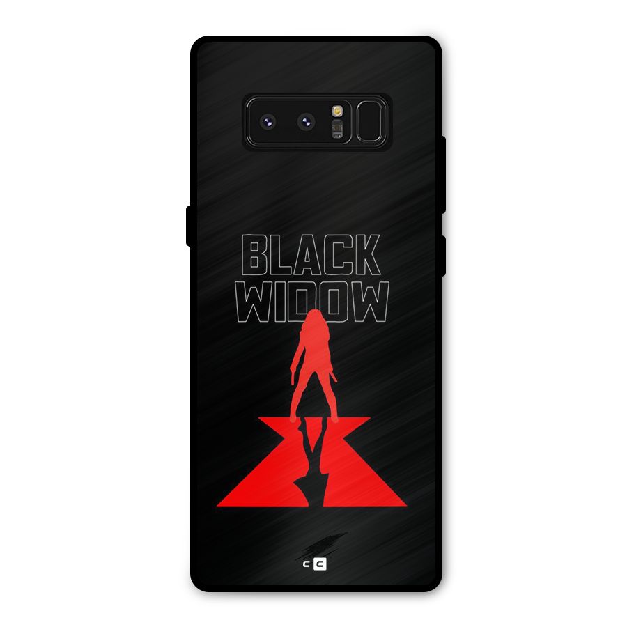 Black Widow Metal Back Case for Galaxy Note 8