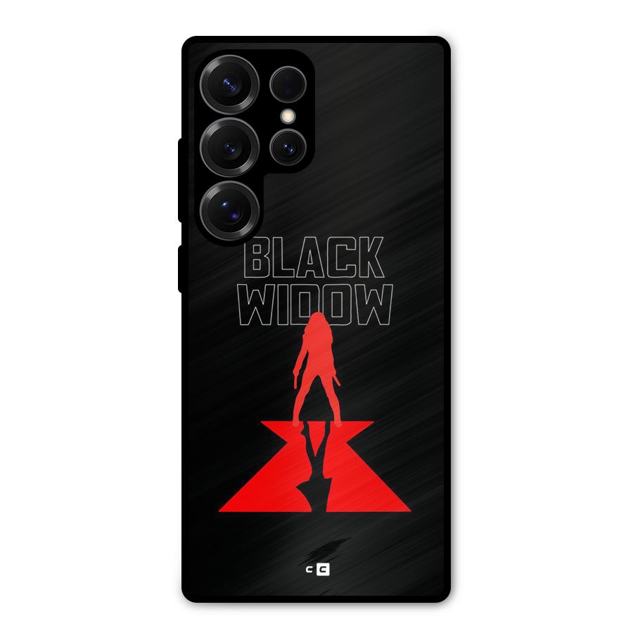 Black Widow Metal Back Case for Galaxy S25 Ultra