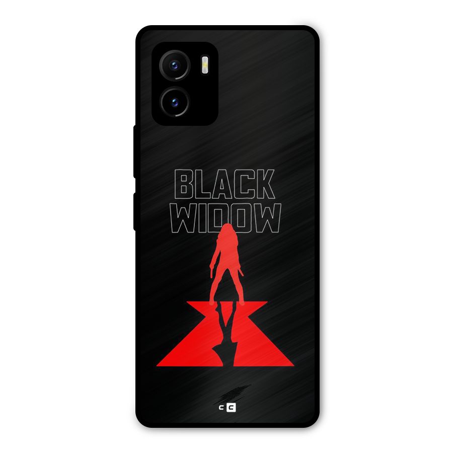 Black Widow Metal Back Case for Vivo Y15s