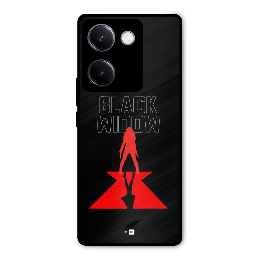 Black Widow Metal Back Case for Vivo Y300 Plus