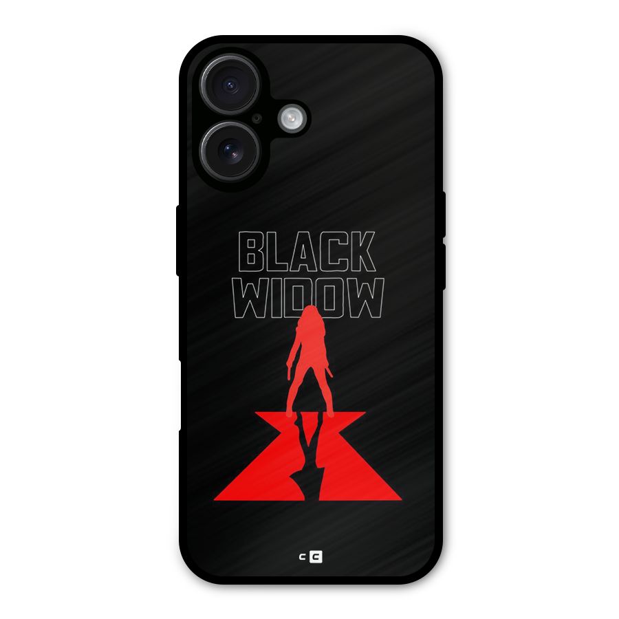 Black Widow Metal Back Case for iPhone 16
