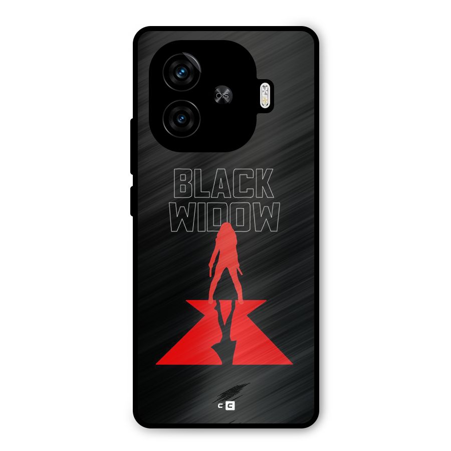 Black Widow Metal Back Case for iQOO Z9 Turbo