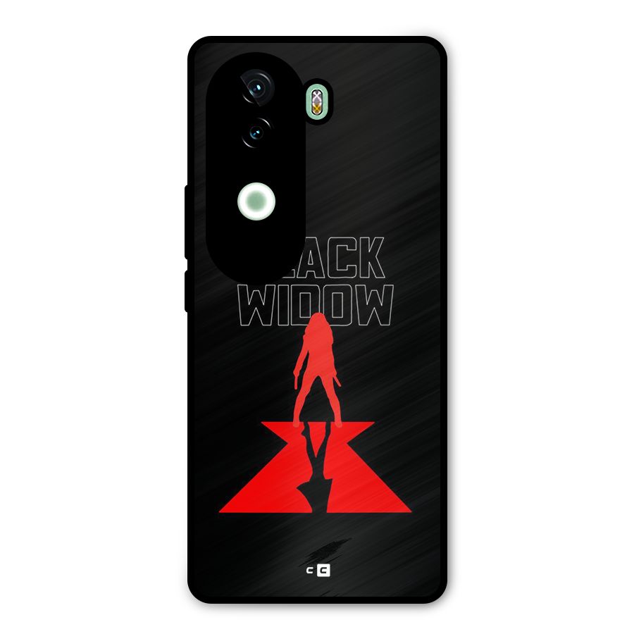 Black Widow Metal Back Case for iQOO Z9s