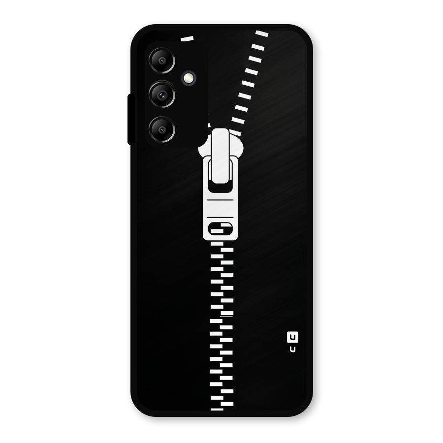Black Zipper Metal Back Case for Galaxy A14 5G