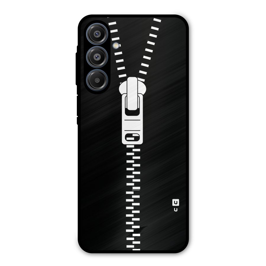 Black Zipper Metal Back Case for Galaxy A16 5G