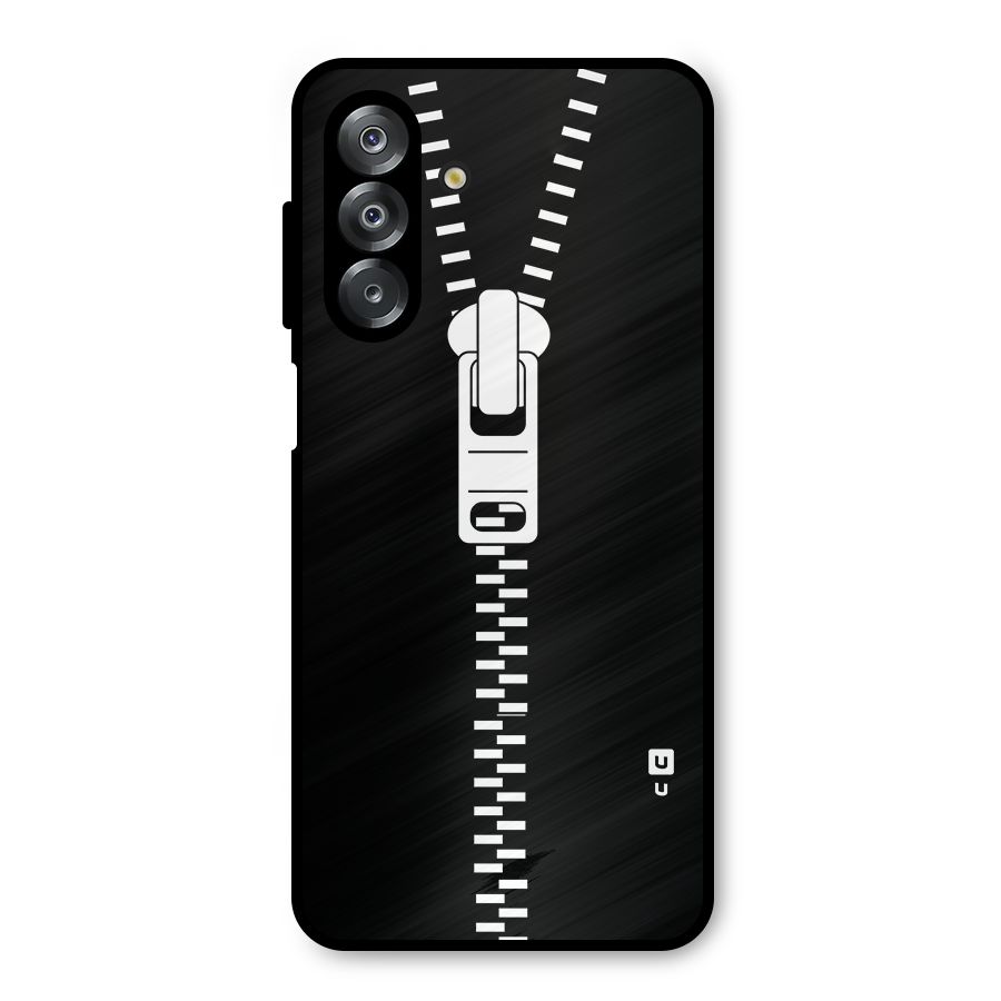 Black Zipper Metal Back Case for Galaxy A26