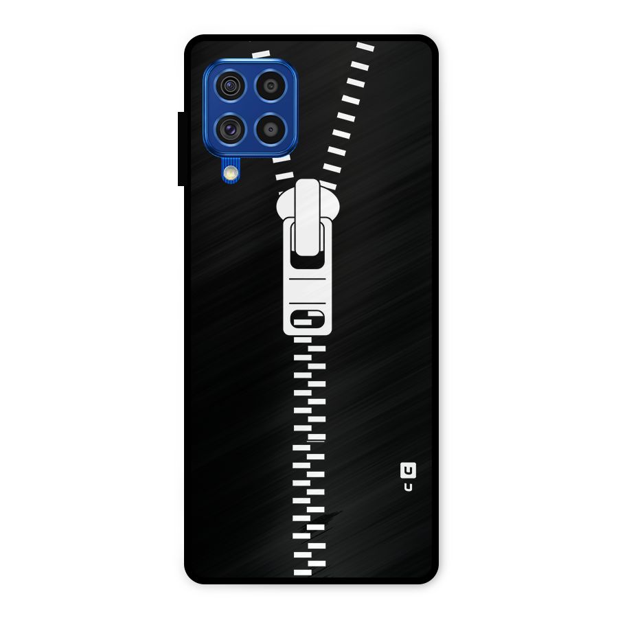 Black Zipper Metal Back Case for Galaxy F62