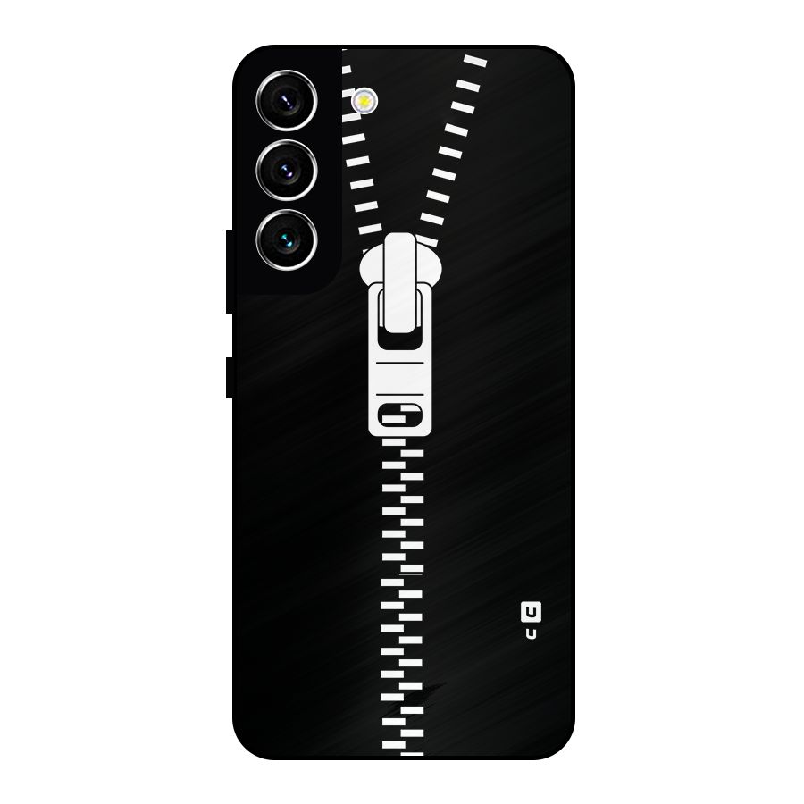 Black Zipper Metal Back Case for Galaxy S22 5G