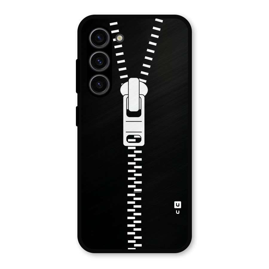 Black Zipper Metal Back Case for Galaxy S23