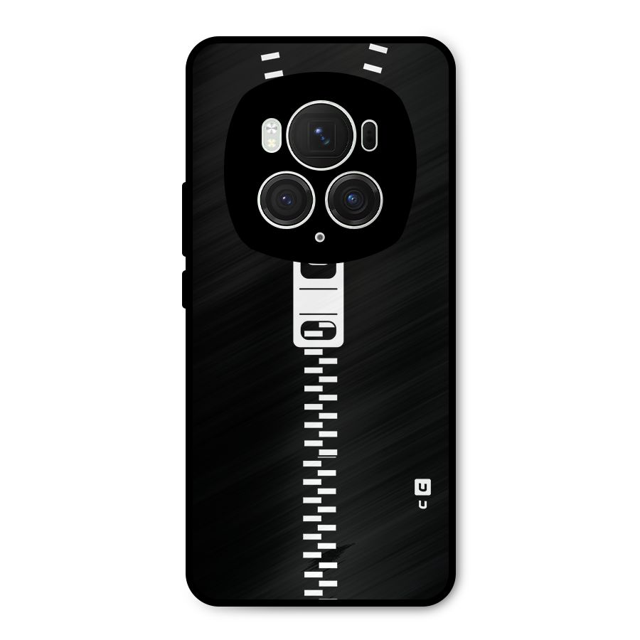 Black Zipper Metal Back Case for Honor Magic6 Pro