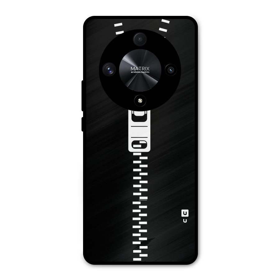 Black Zipper Metal Back Case for Honor X9b