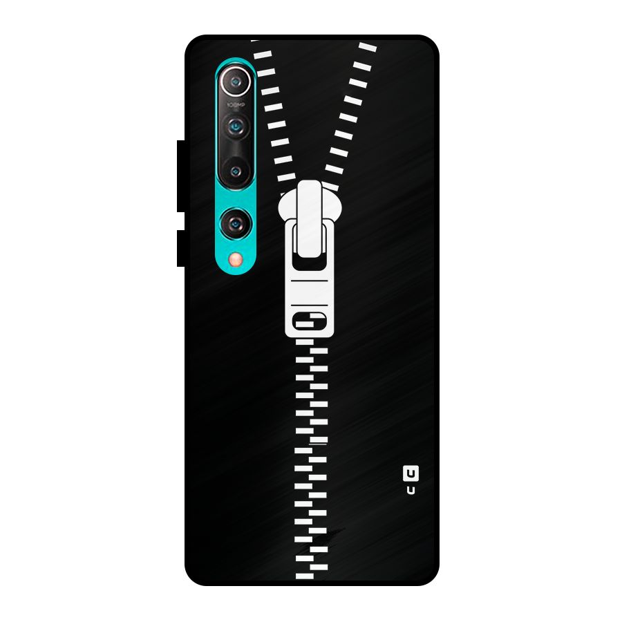 Black Zipper Metal Back Case for Mi 10