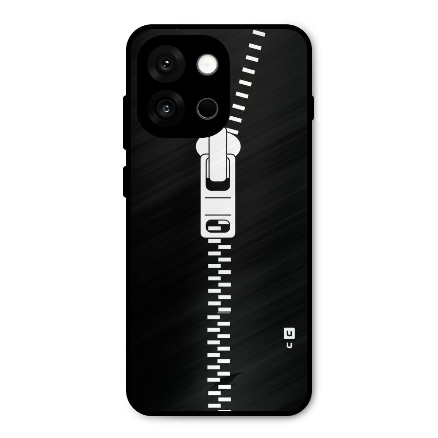 Black Zipper Metal Back Case for OnePlus 13s