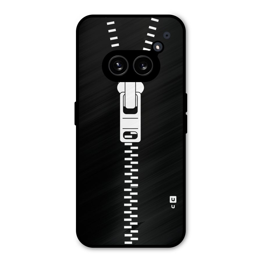Black Zipper Metal Back Case for Nothing Phone 2a