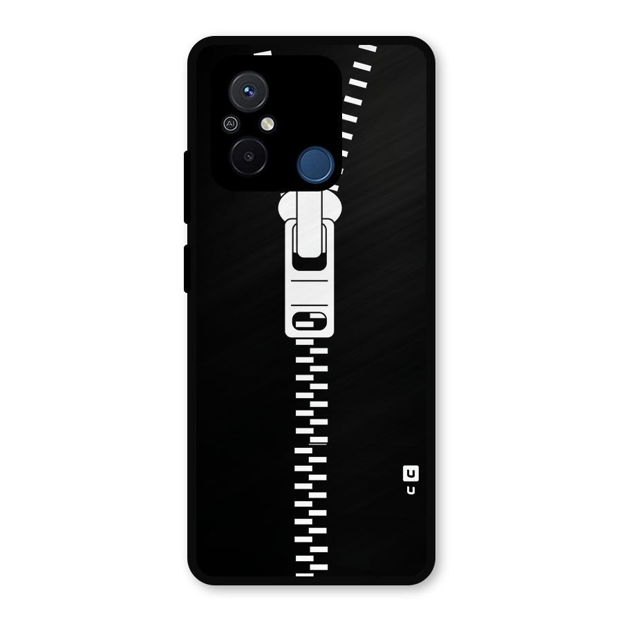 Black Zipper Metal Back Case for Poco C55