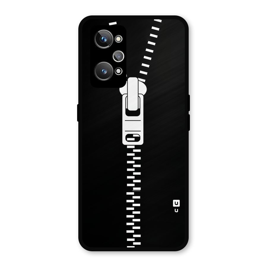 Black Zipper Metal Back Case for Realme GT 2