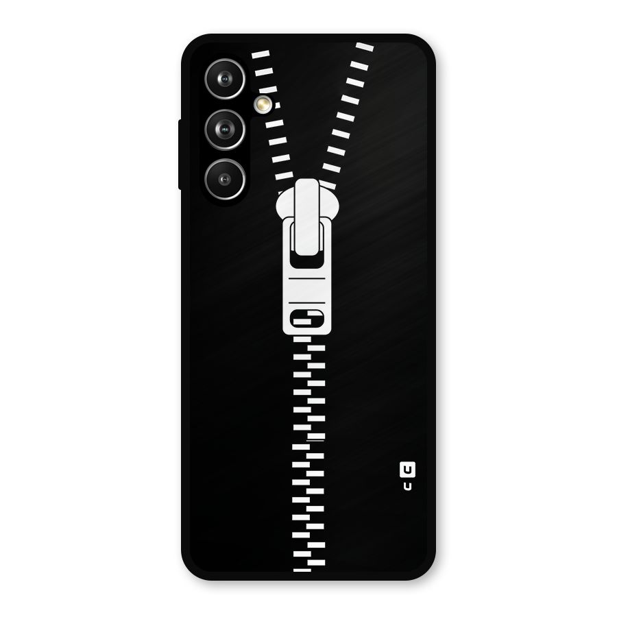Black Zipper Metal Back Case for Samsung Galaxy M54