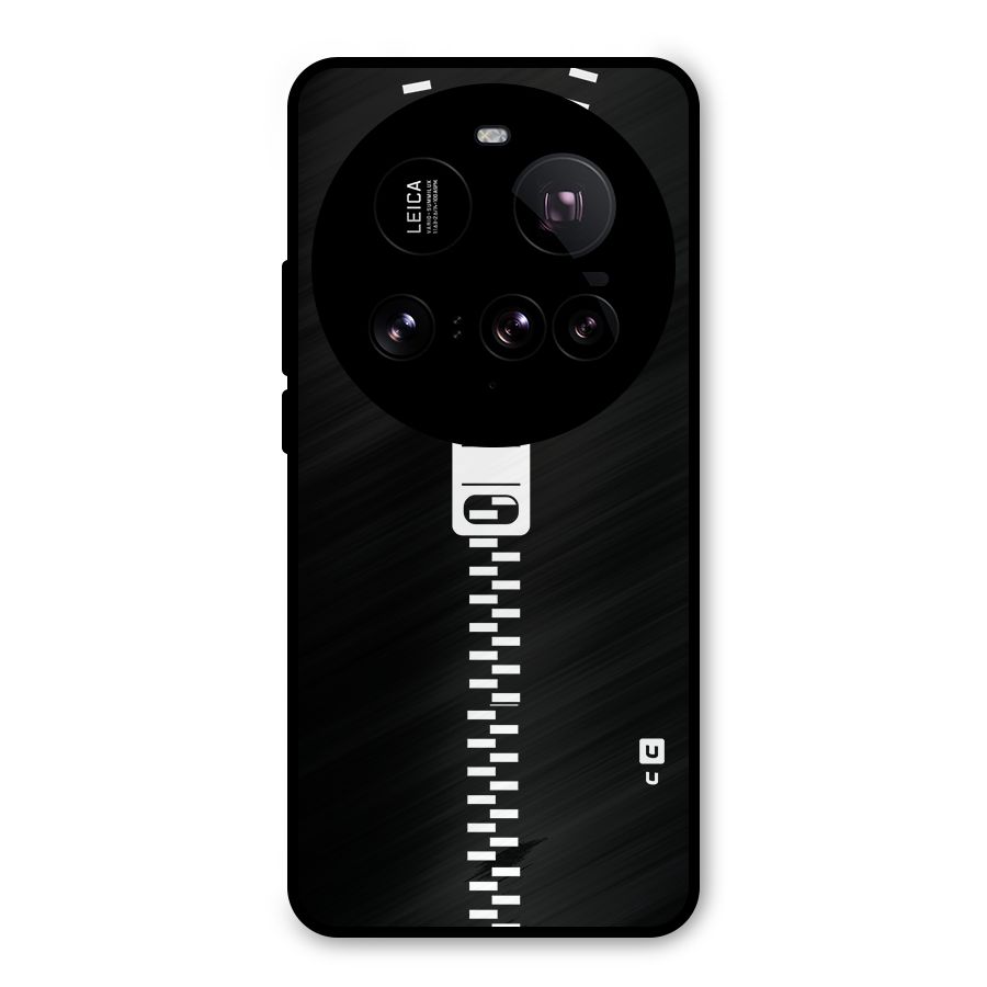 Black Zipper Metal Back Case for Xiaomi 15 Ultra