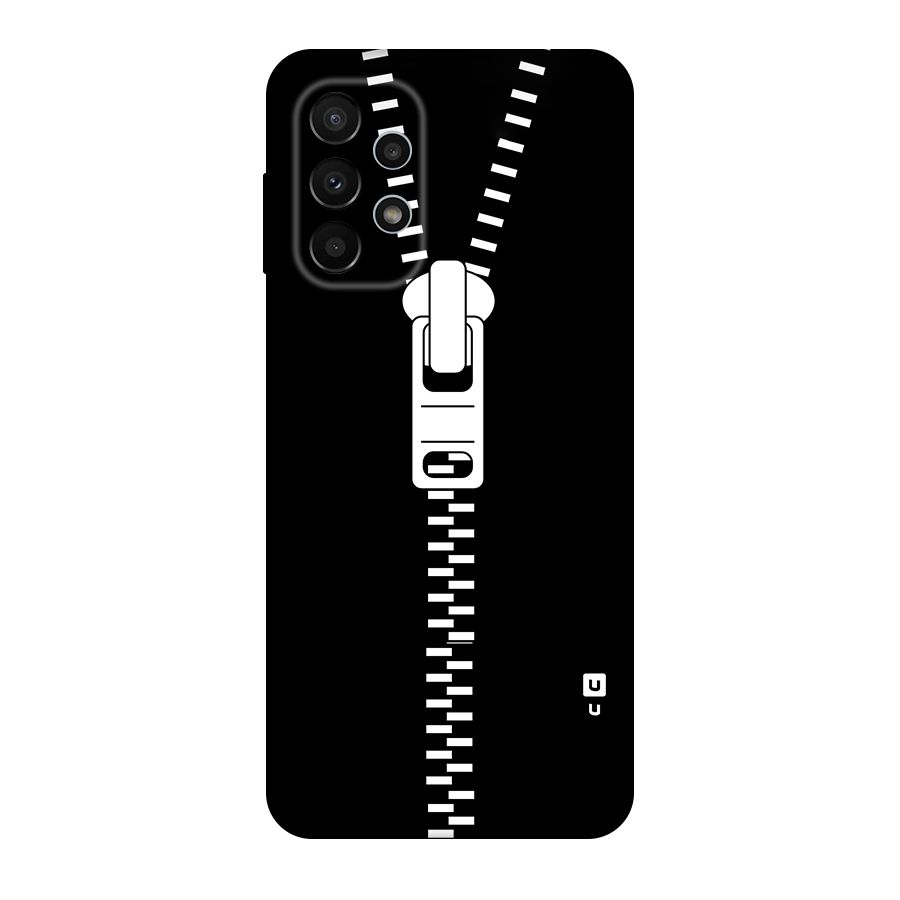 Black Zipper Original Polycarbonate Back Case for Galaxy A23
