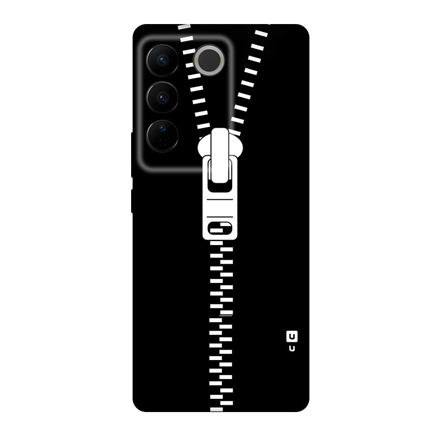 Black Zipper Original Polycarbonate Back Case for Vivo V27