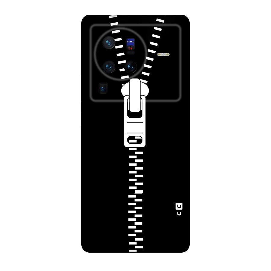 Black Zipper Original Polycarbonate Back Case for Vivo X80