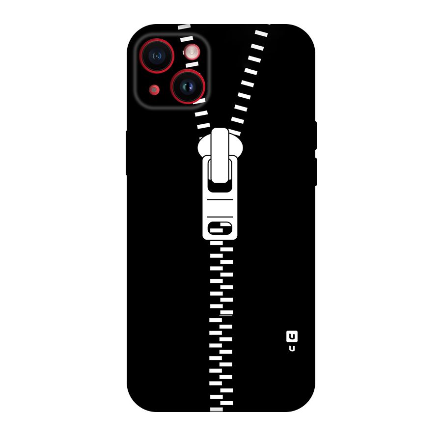 Black Zipper Original Polycarbonate Back Case for iPhone 14 Plus