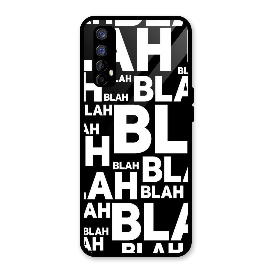 Blah Blah Pattern Glass Back Case for Realme 7