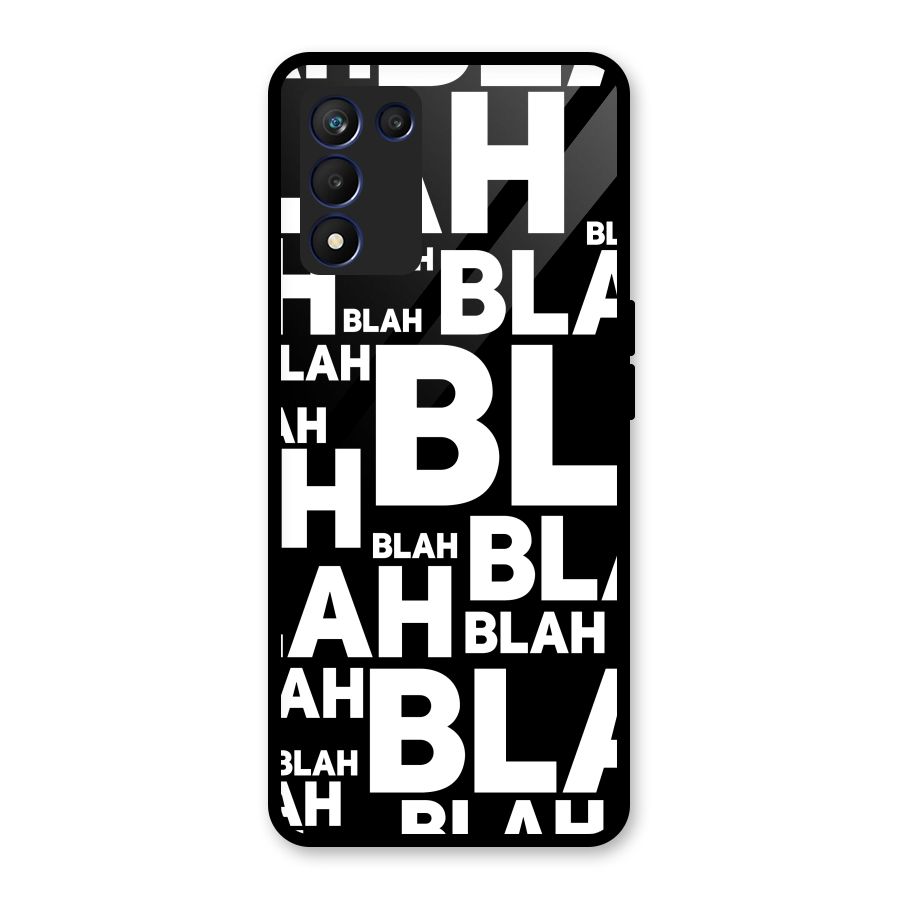 Blah Blah Pattern Glass Back Case for Realme 9 5G Speed