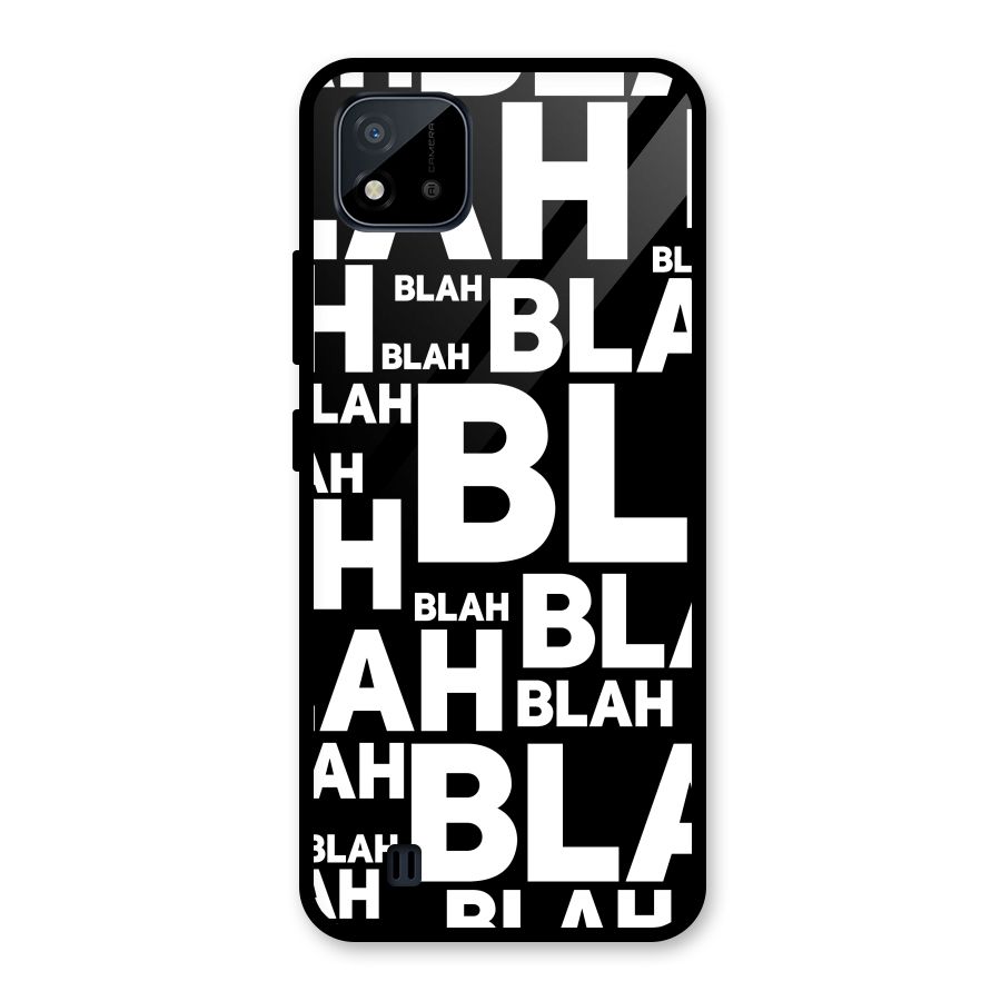 Blah Blah Pattern Glass Back Case for Realme C11 2021