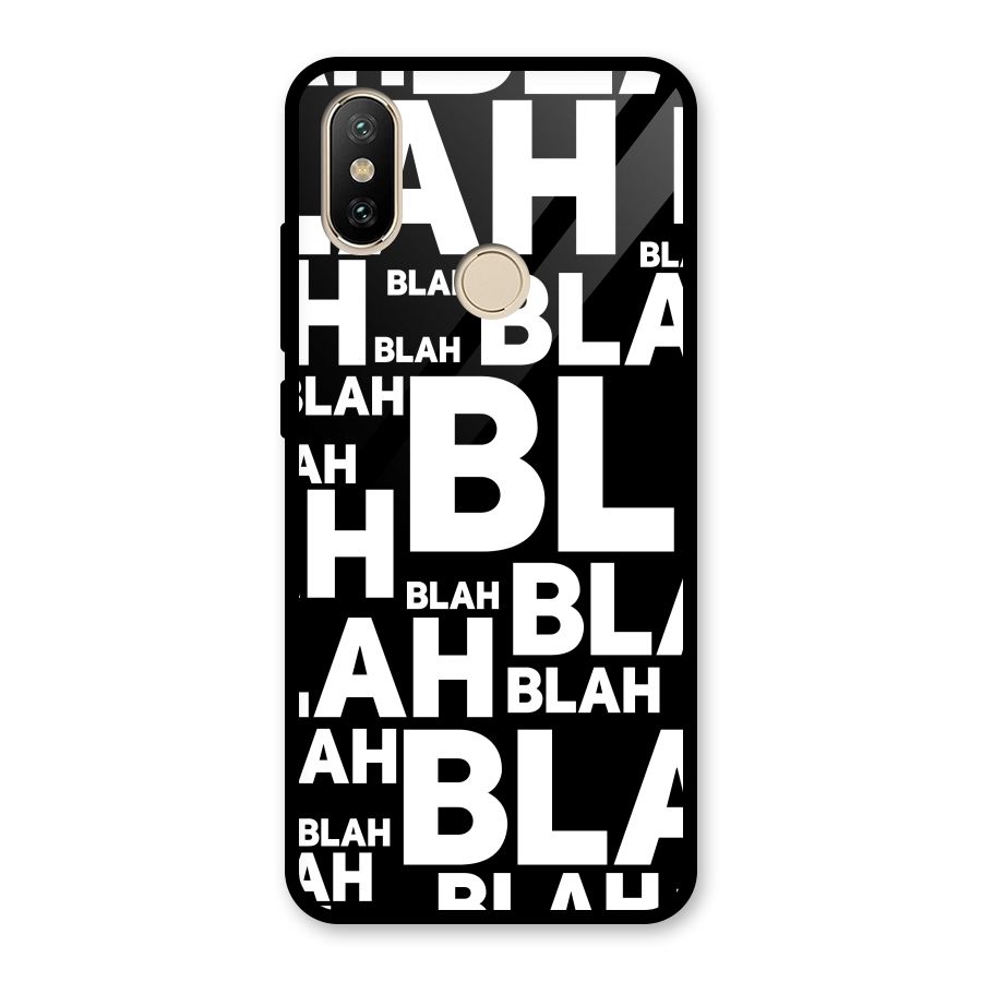 Blah Blah Pattern Glass Back Case for Redmi A2