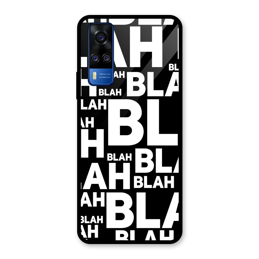 Blah Blah Pattern Glass Back Case for Vivo Y31