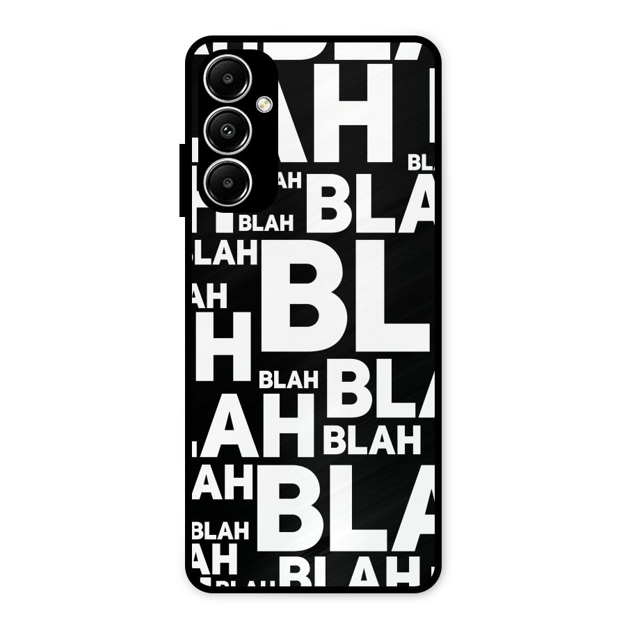 Blah Blah Pattern Metal Back Case for Galaxy A05s