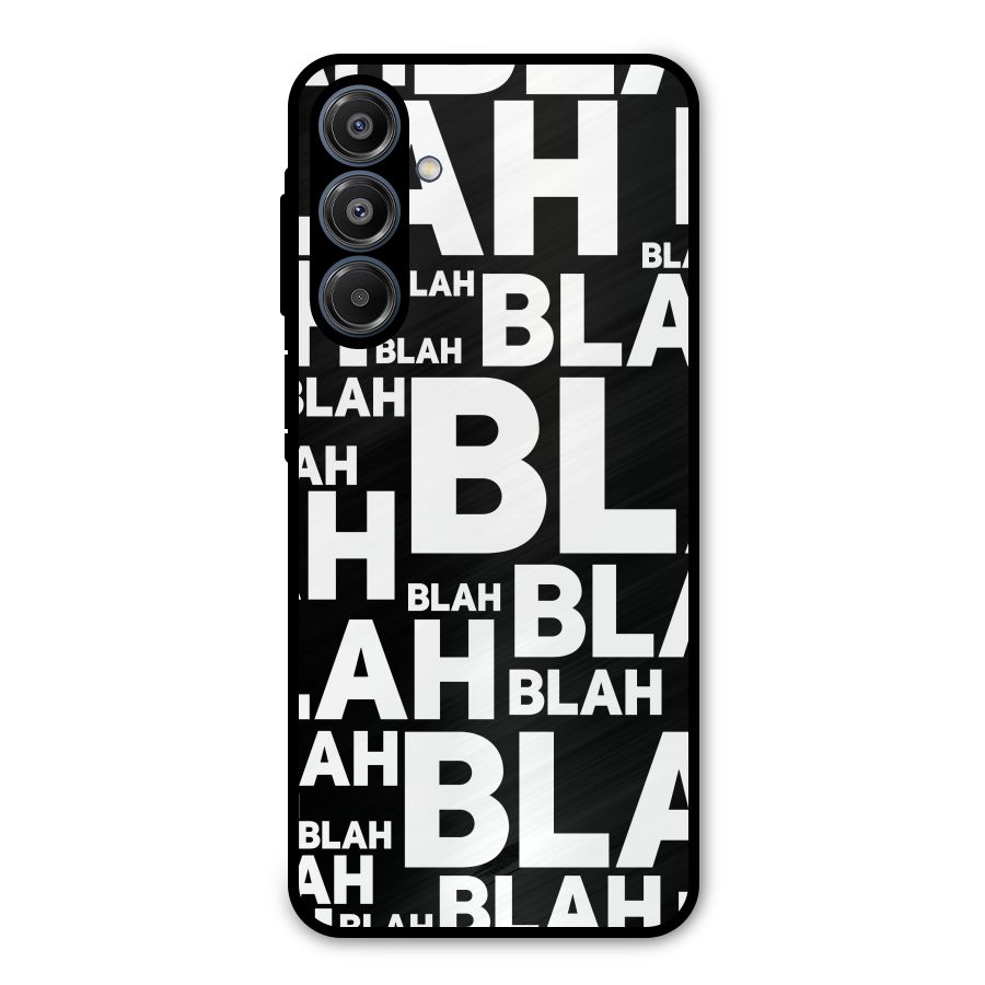 Blah Blah Pattern Metal Back Case for Galaxy A16 5G