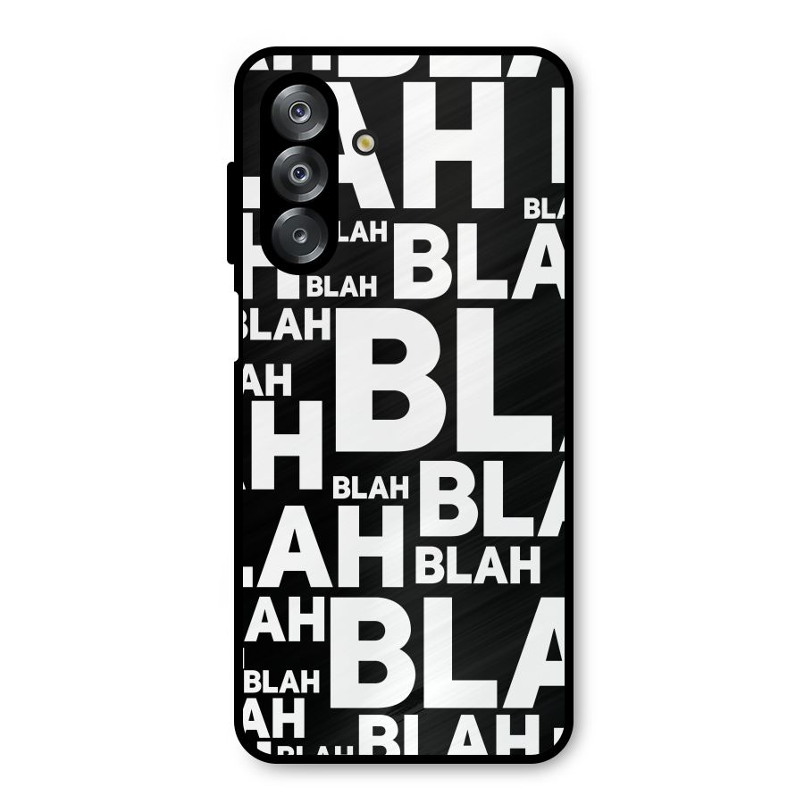 Blah Blah Pattern Metal Back Case for Galaxy A26
