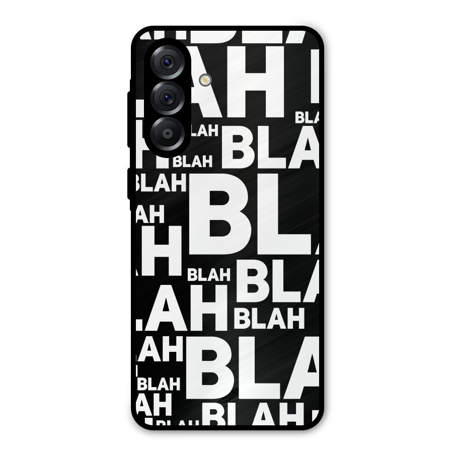 Blah Blah Pattern Metal Back Case for Galaxy A56